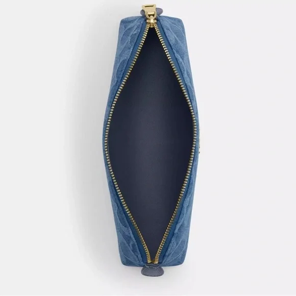 NWT~COACH New Release Coach Signature Denim Pencil Case - Picture 2 of 2